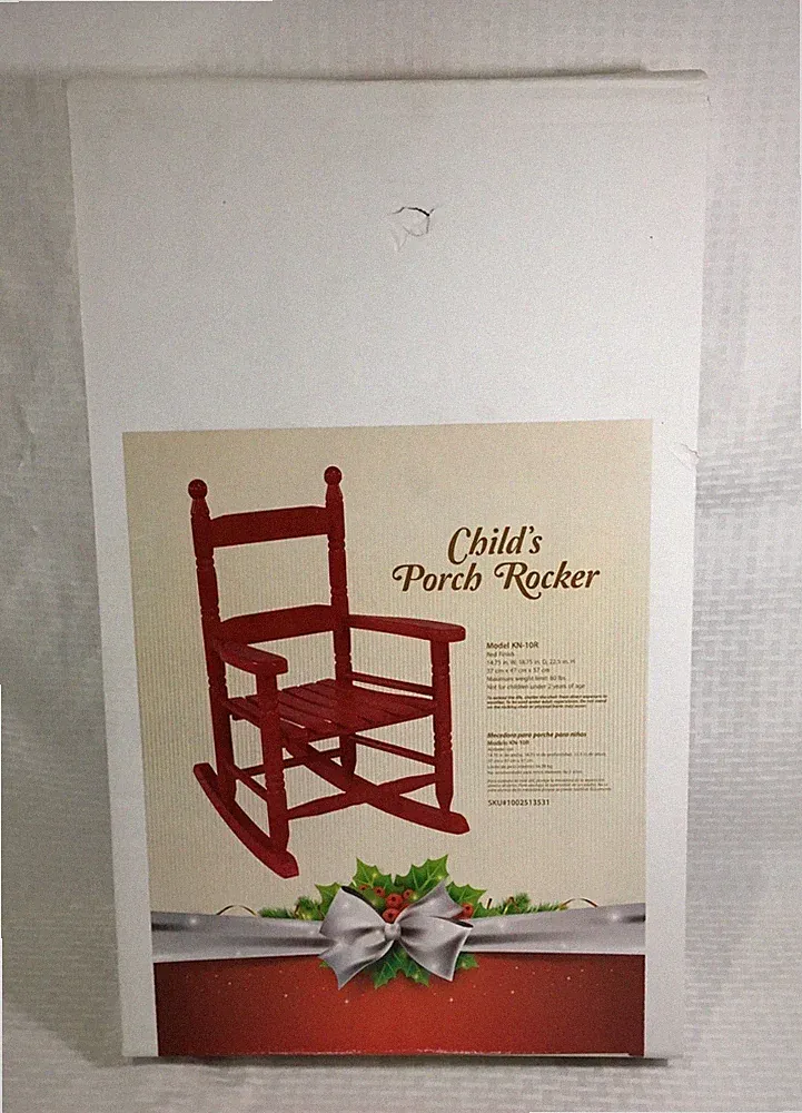 CHILD'S PORCH ROCKER / ROCKING CHAIR / MODEL # KN-10R / RED / NEW / JACK-POST