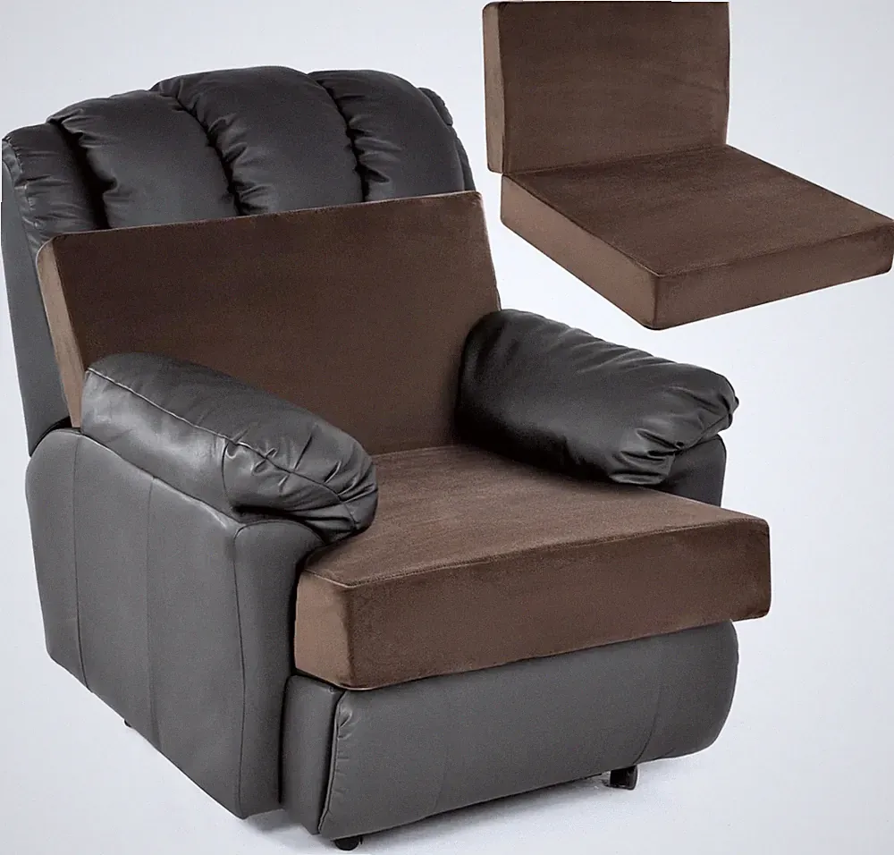 Foam Recliner Chair Cushions for Elderly, 4" Thick Chair Pads with Back Support