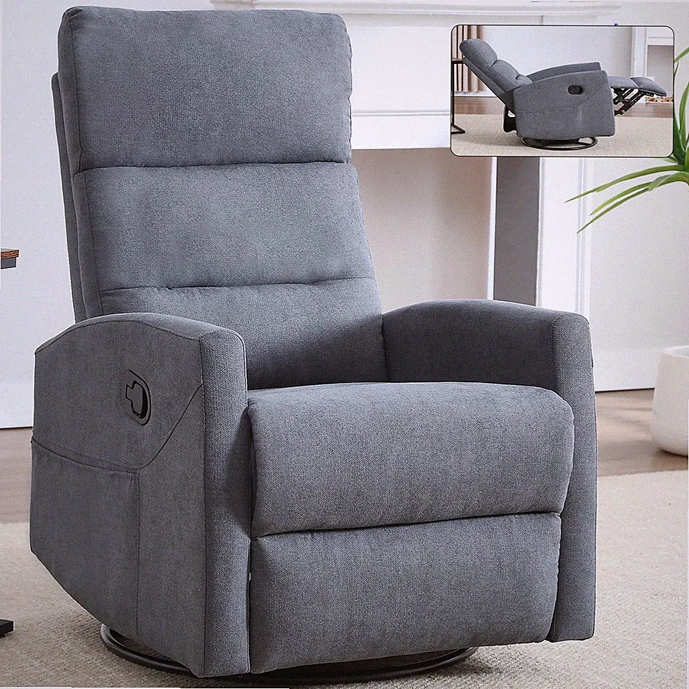 New Listing Manual Swivel Rocker Recliner Chair Nursery Glider Rocking Chair Living Room
